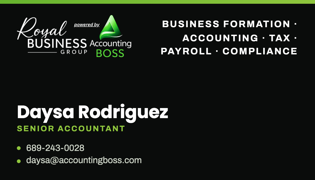 Daysa Rodriguez business card